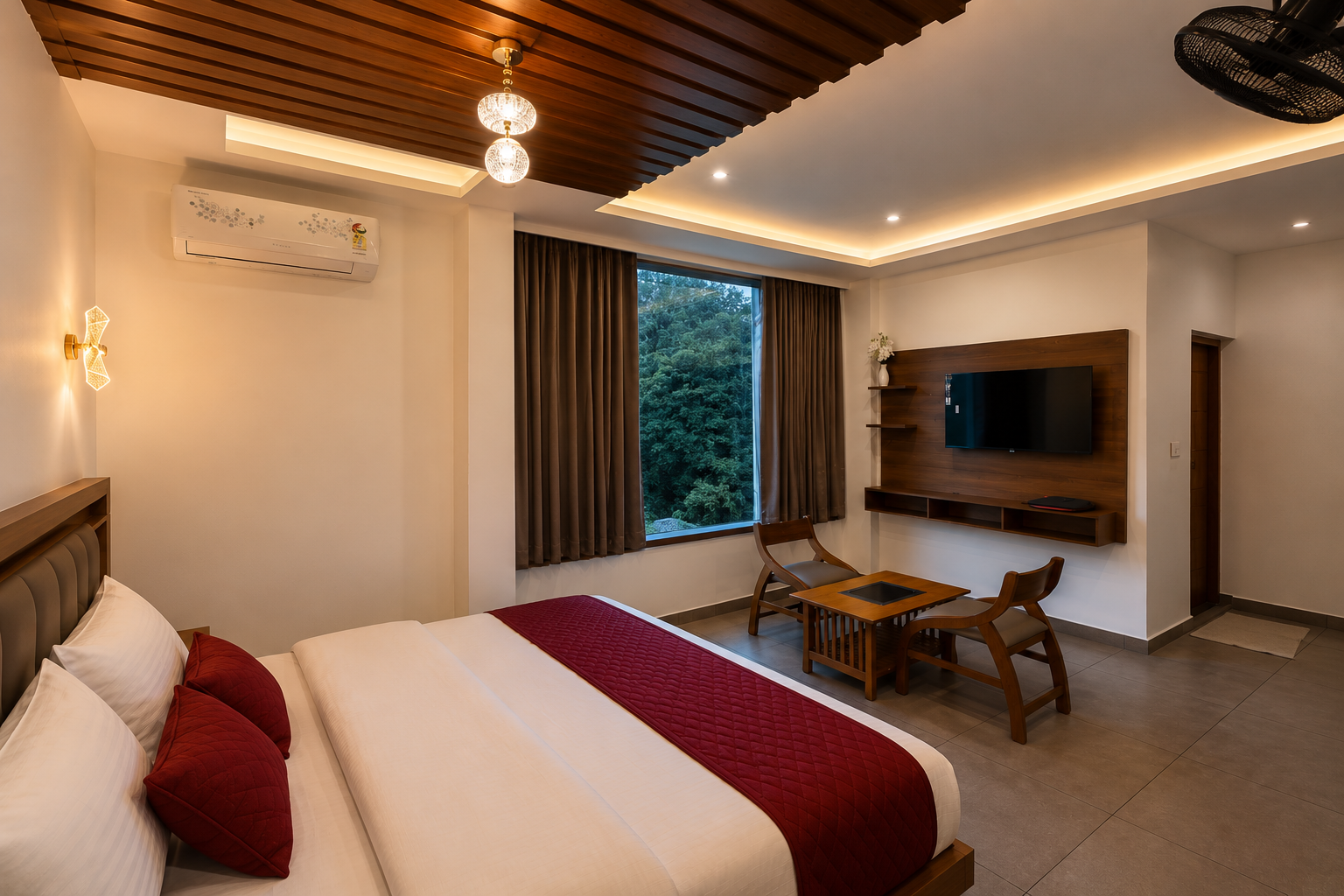 Aysh Lux Haven AC Room Interior in Wayanad